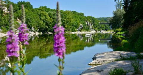 accès rivière camping ardèche